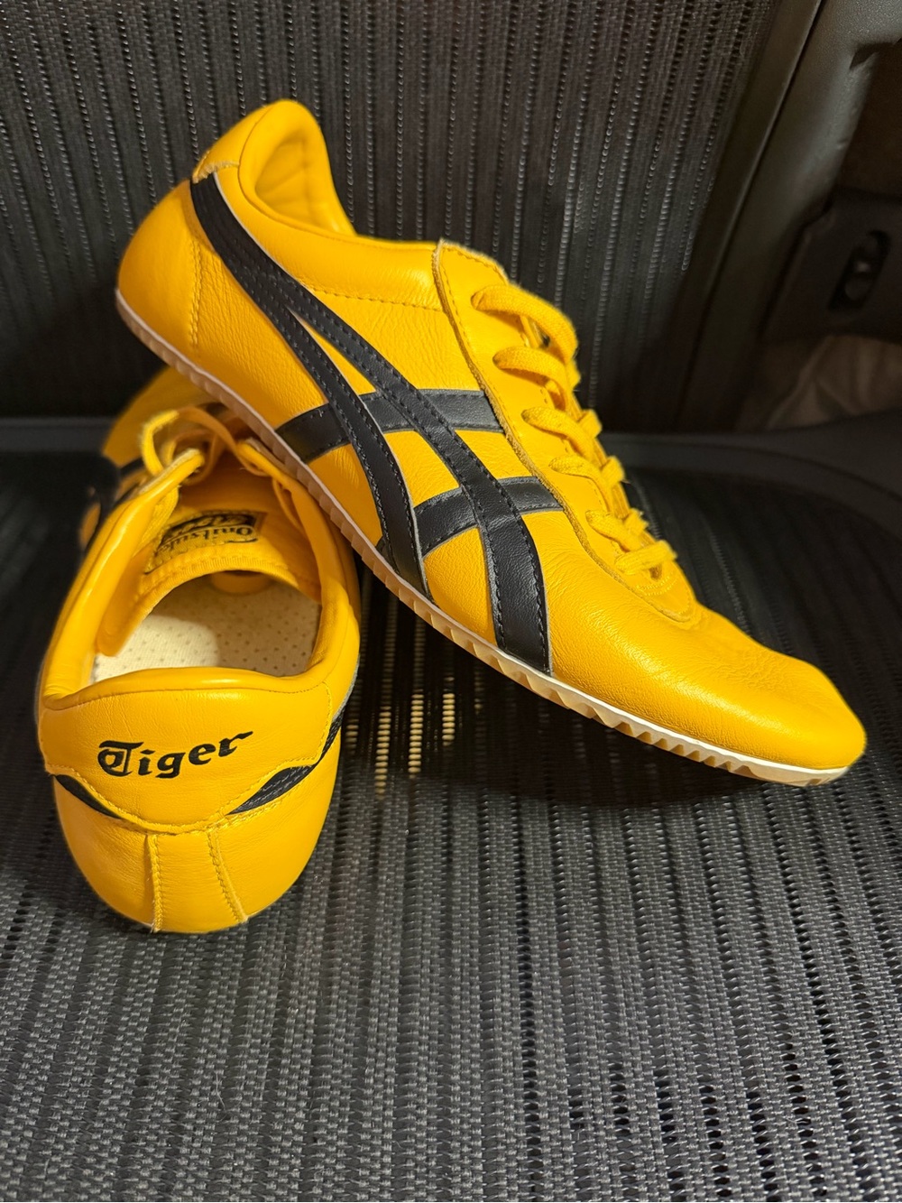 Onitsuka Tiger by Asics Tai Chi KILL BILL Yellow Sneakers with Black Stripes